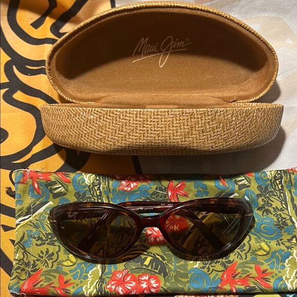 Vintage Maui Jim Cabana MJ 147-10 tortoise brown oval sunglasses - Picture 9 of 9